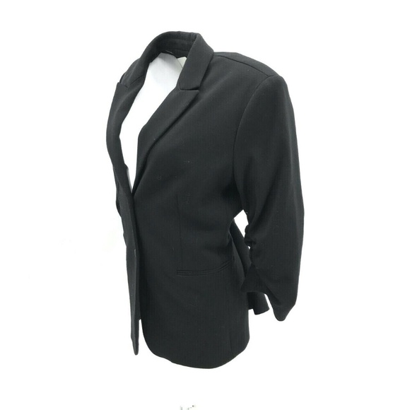 Calvin Klein Double Button Blazer Sz L Black - Picture 2 of 7